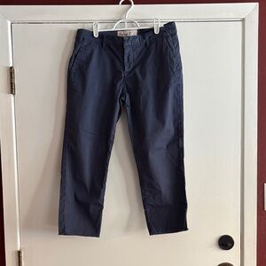 Frank & Eileen Dark Navy Blue Chinos Pants Cropped Size 6 Inseam 22” Waist 32”